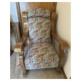 Vintage heavy duty claw foot rocking chair