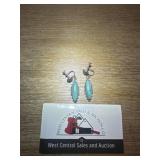 Turquoise clip on earrings