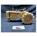 Hand carved wooden tractor