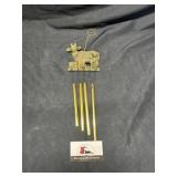 Metal cow calf windchime