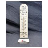 Wooden advertising thermometer