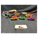 Toy trucks and cars