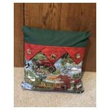 Tractor throw pillow
