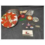 Presidential pins, advertising, misc