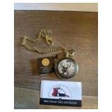 Franklin Mint deer pocket watch