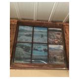 Framed farm scenery art