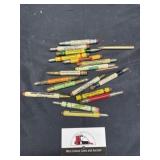 Vintage advertising bullet pencils
