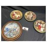 Norman Rockwell Christmas plates and misc bird
