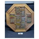 Framed vintage advertising bullet pencils