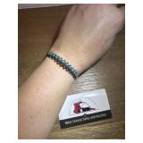 Turquoise bracelet marked sterling