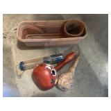 Planter, bird feeder, gourds