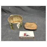 Ponderosa metal cup and leather coin purse