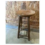 Swivel wooden bar stool