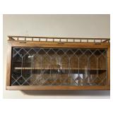 Display cabinet with leaded glass door