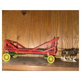 Horses and homemade wagon