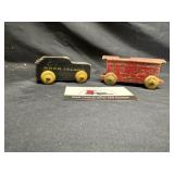 Wooden Rock Island train cars