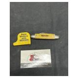 Mowes pocket knife and tape measure