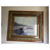 Vintage framed thrashing machine