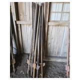 20 Steel T Fence Posts Assorted