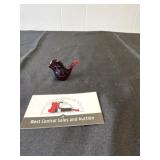 Mini ruby red Glass bird