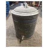 Vintage galvanized water cooler