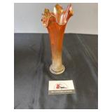 MCM swung glass carnival vase