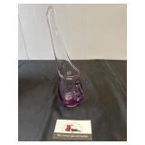 Purple blown glass vase