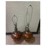 Matching MCM amber Lamps