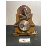 Vintage Sessions wood and brass pin up girl clock