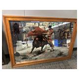 Vintage mirror El Toro Mexican bull dancing