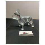 Glass Boxer dog trinket box