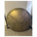 Large metal shield- brass like