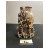 Vintage hand carved soapstone vase