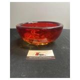 Vintage Amberina glass bowl