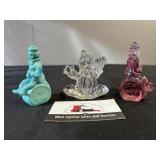 Vintage glass clowns