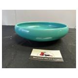 Aqua spun glass bowl