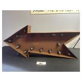 Metal industrial lighted arrow