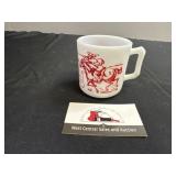 Davy Crockett glass mug