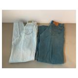 Size 10 Women's LL Bean Jeans and 32x34 Levi Jeans