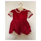 Vintage Handmade Girls Christmas Dress