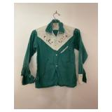 Vintage Embroidered Roy Roger's Shirt Size 10