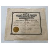 Vintage 1929 State of Iowa Executive Department