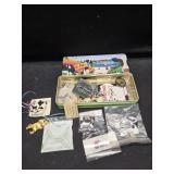 Cow Tin with Misc Cow Jewelry