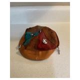 Vintage Leather Devils Tower HAT with Charms