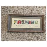 Cross-stitch Farminc Wall Decor