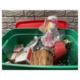 Tote of Christmas decor