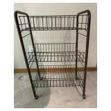 Wire storage cart