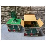 Green Christmas glasses