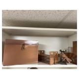 Copper Box, Tool Holder and Misc Metal Pieces