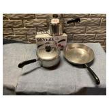 Revere copper clad pans